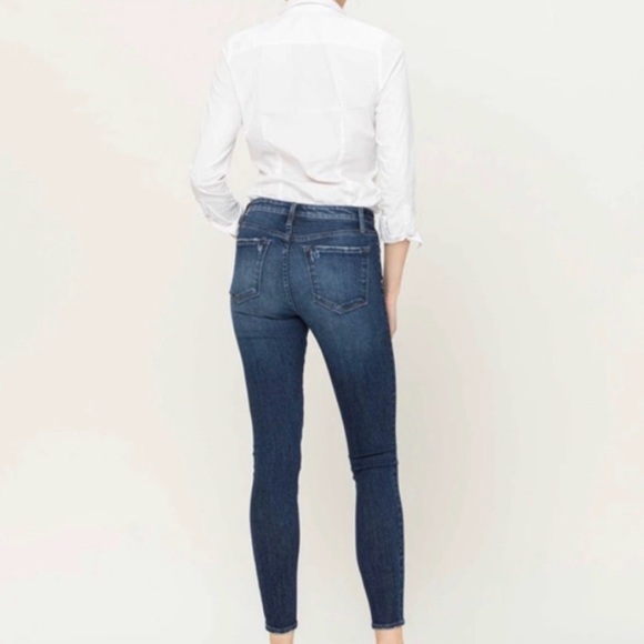 Flying Monkey Dark Wash Skinny Jeans Size 30 Exposed 5-Button Fly Stretch Denim - Picture 3 of 11